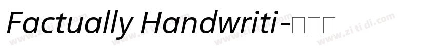 Factually Handwriti字体转换